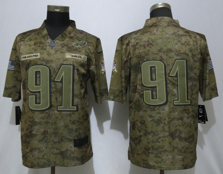 Men Philadelphia Eagles #91 Cox Nike Camo Salute to Service Limited NFL Jerseys->dallas cowboys->NFL Jersey
